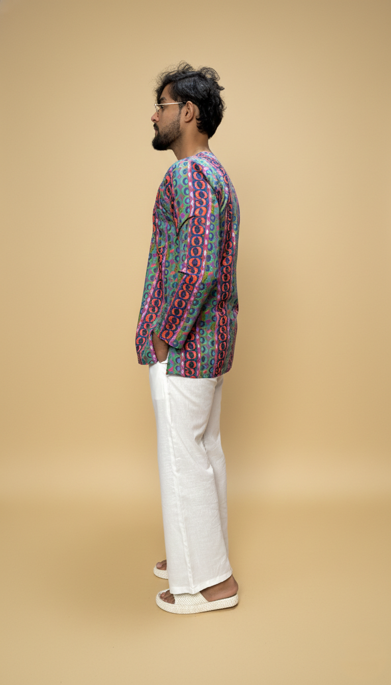 Men Vertical Multicolor Pattern – Full Sleeve