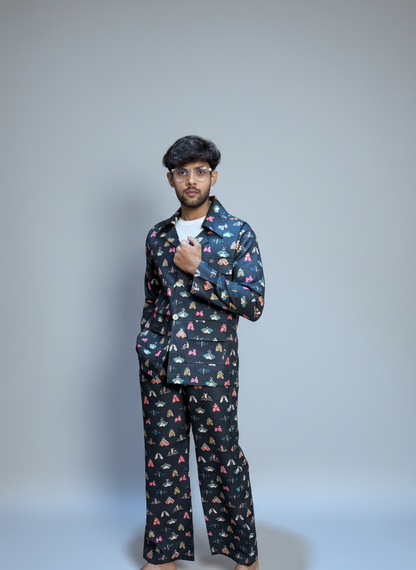 dark green royal butterfly blazer for men