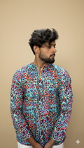 Men’s Multicolor Abstract Printed Kurta
