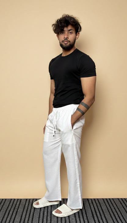 Men Plain White Pajama