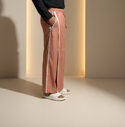 Men's Peach/Tan Color With Grey Stripe Pajamalungi