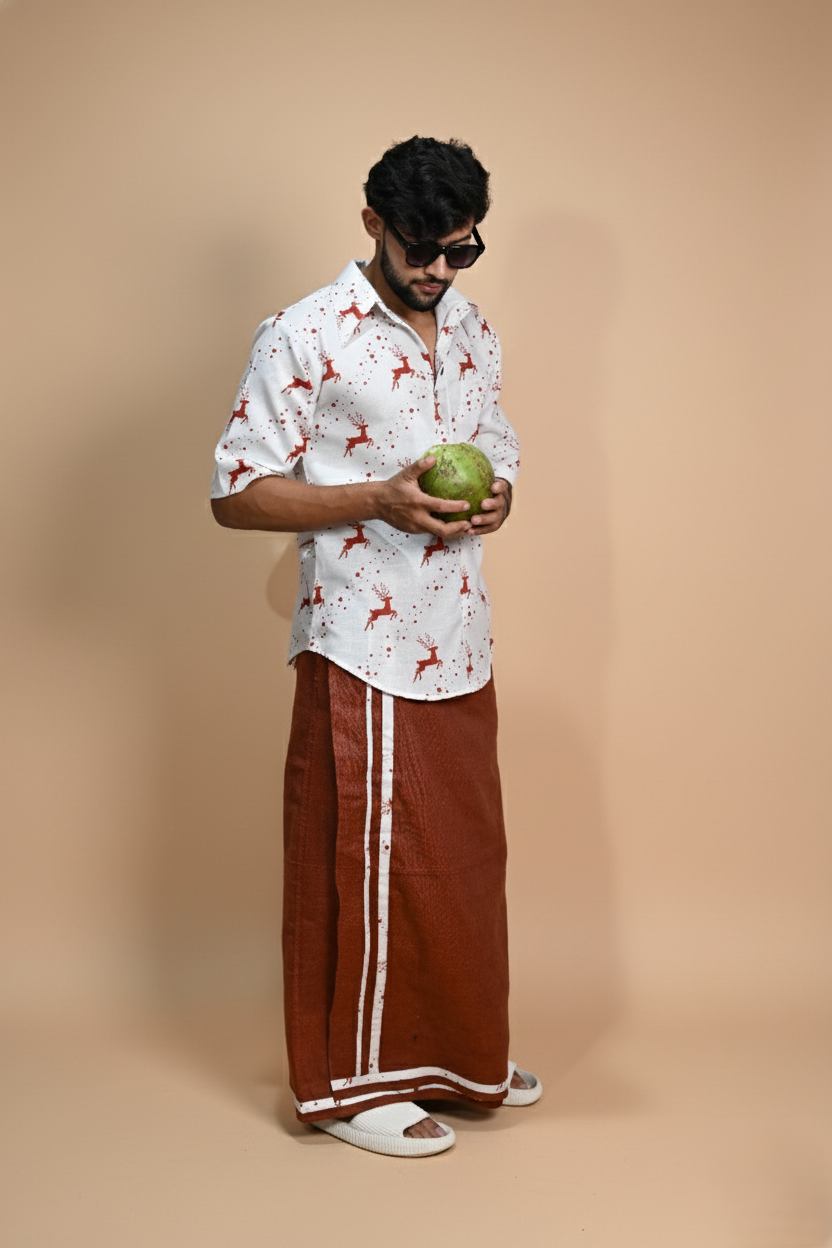 SnowStag Heritage Digital Print Kurta For Men