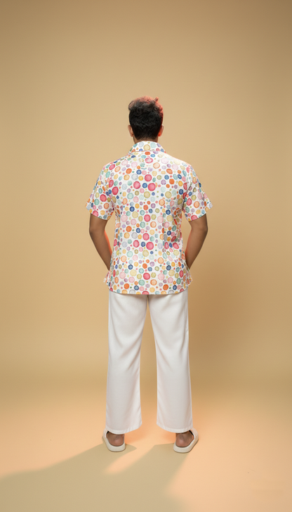 Men Multi Color Polka Dot – Short Sleeve
