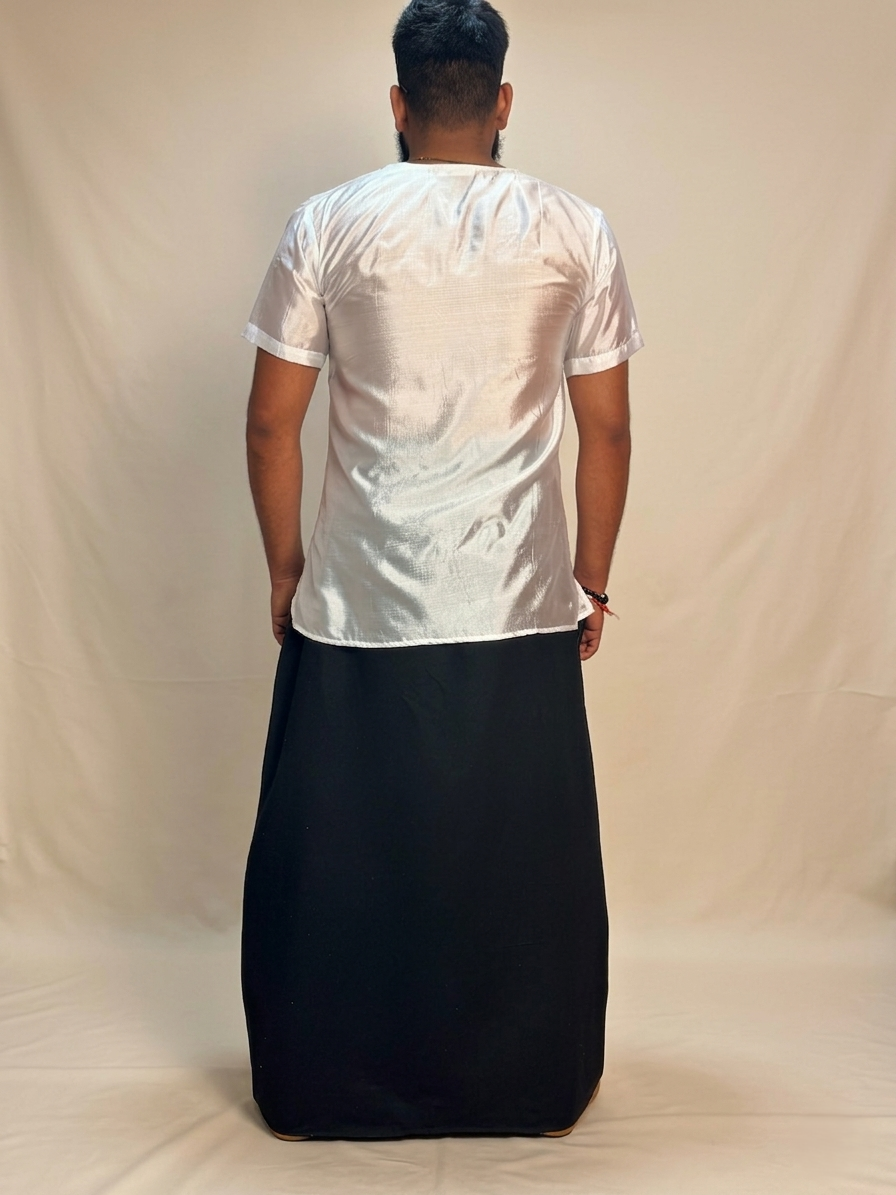 Men White Color Silk Kurta For Men