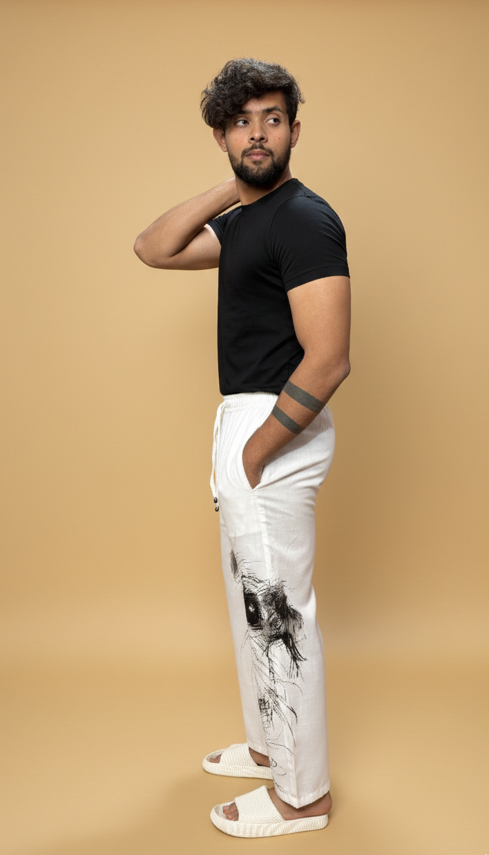 White Doggo Dodle Pajama For Men