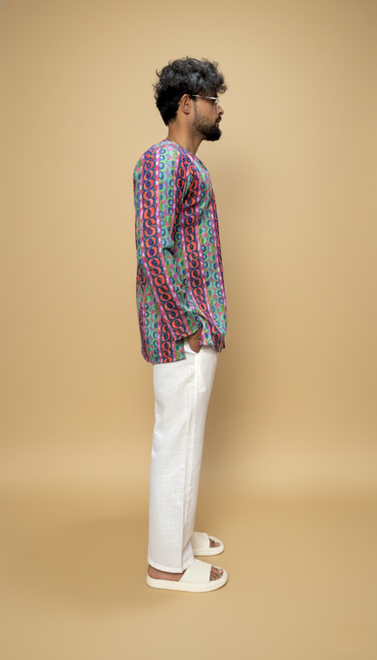 Men Vertical Multicolor Pattern – Full Sleeve