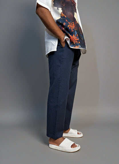 Men’s Half Sleeve Kurta– Afro Sunglasses Print (White)