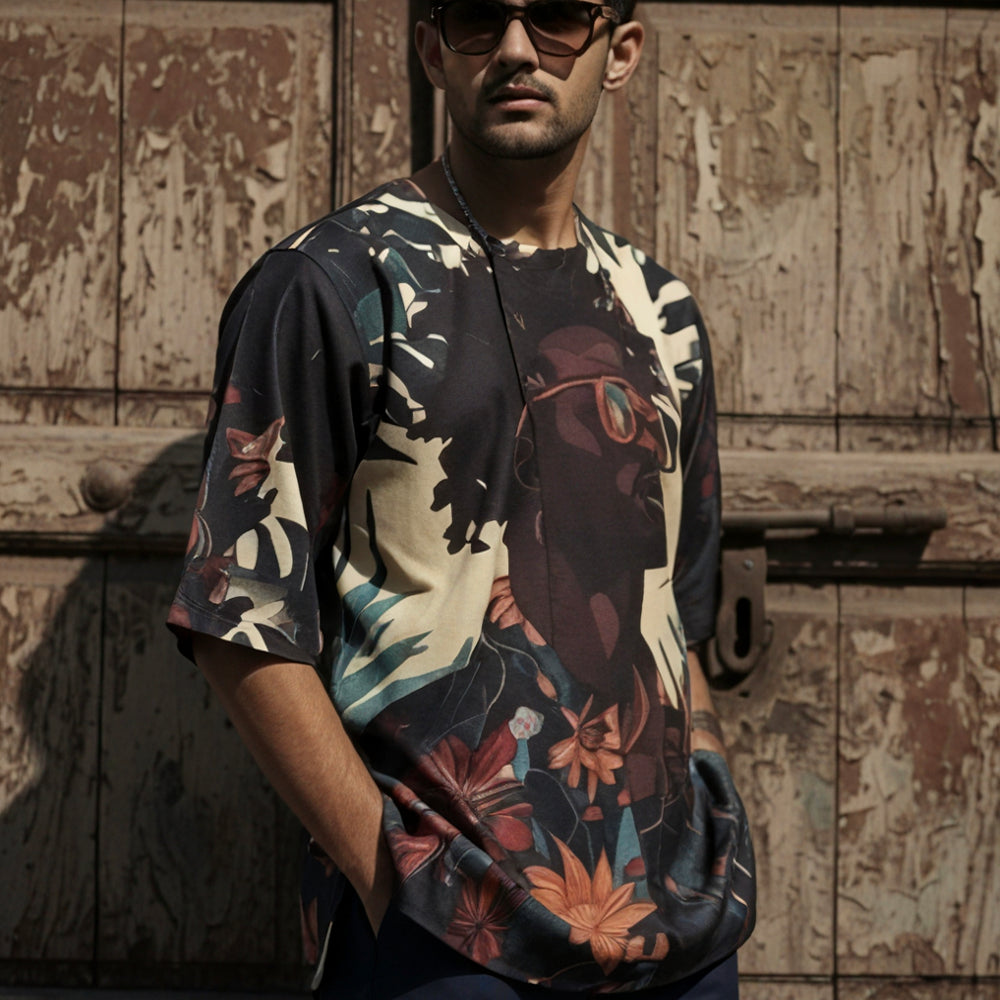 
                      
                        Men’s Half Sleeve Shirt and Pant – Afro Tribal Graphic Print (Black)
                      
                    