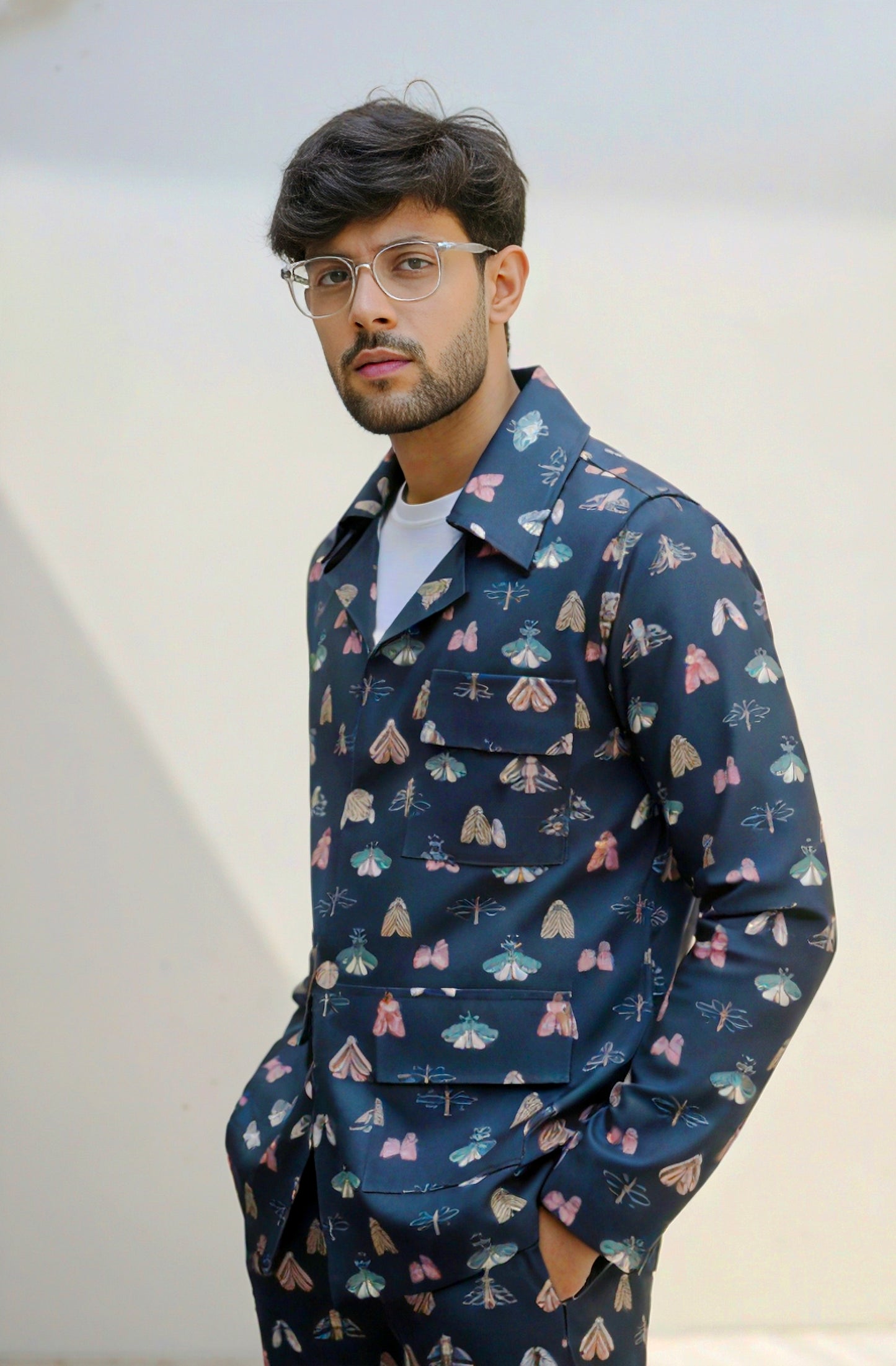 Dark green royal butterfly blazer for men – stylish festive party wear