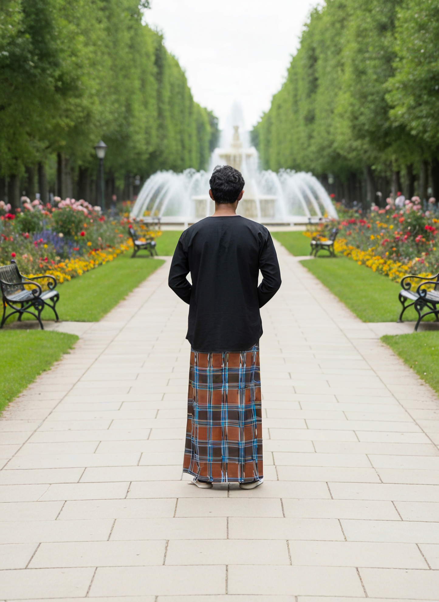 Full sleeves black kurta for men's