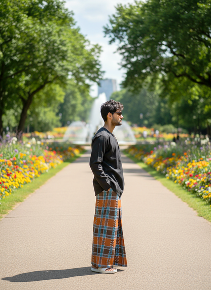 Full sleeves black kurta for men's