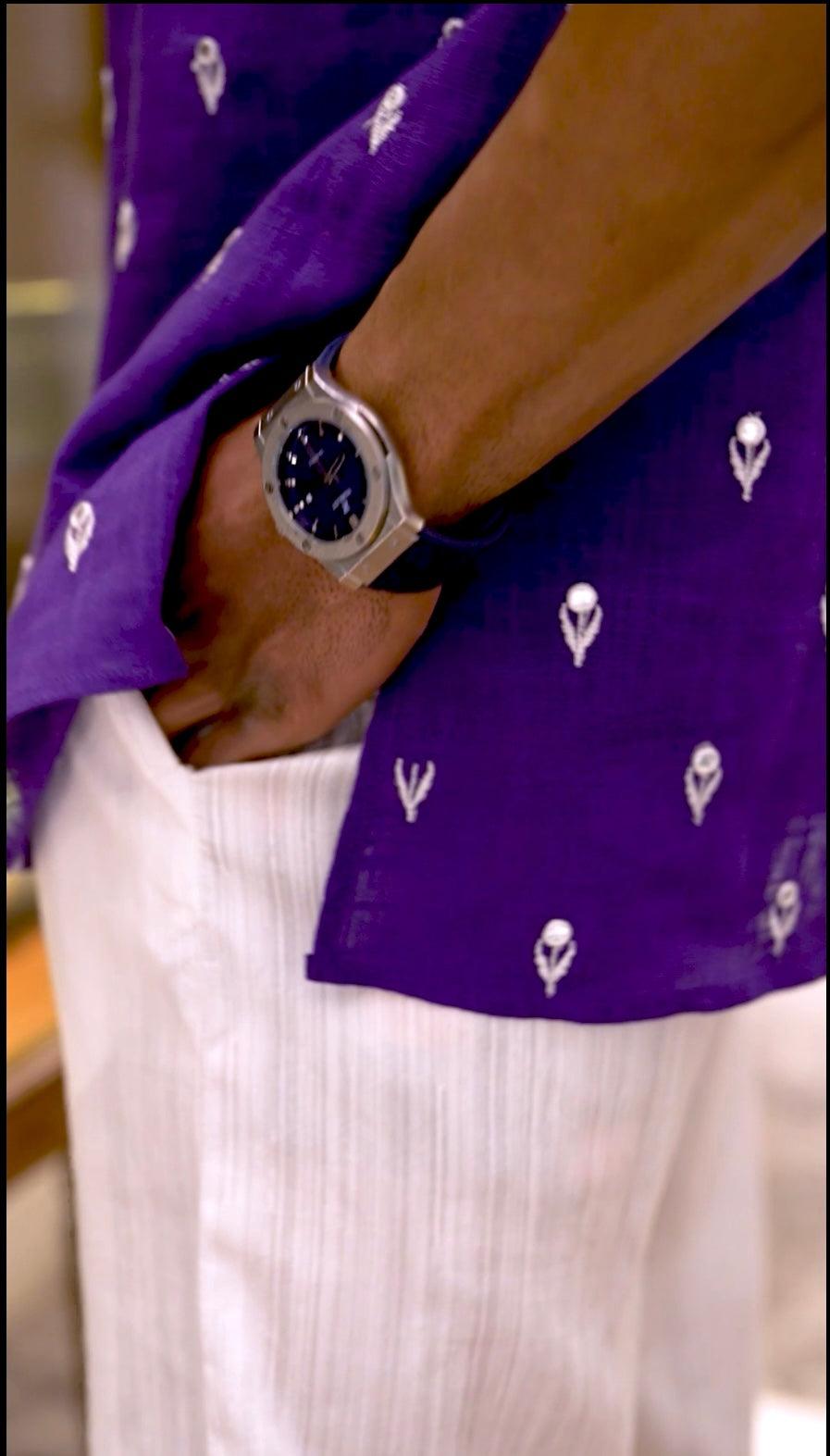 Purple Grace cotton Kurta