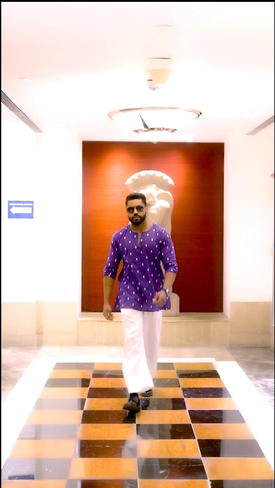 Purple Grace cotton Kurta