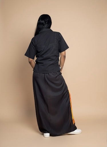 Women Sunflower black print Pajamalungi