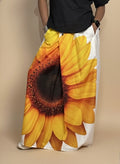 Women Sunflower White print Pajamalungi