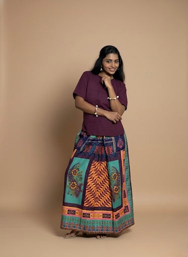 Women Wine Color Cotton Kurta