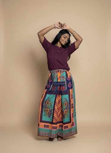 Women Multicolor Boho Print pajamalungi