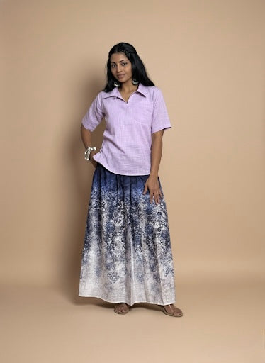 Women Midnight Ombre Lace Wave Pajamalungi