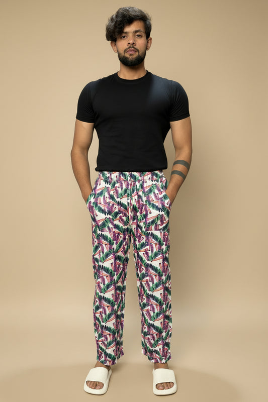 Men Tropical Leaf All Over Print