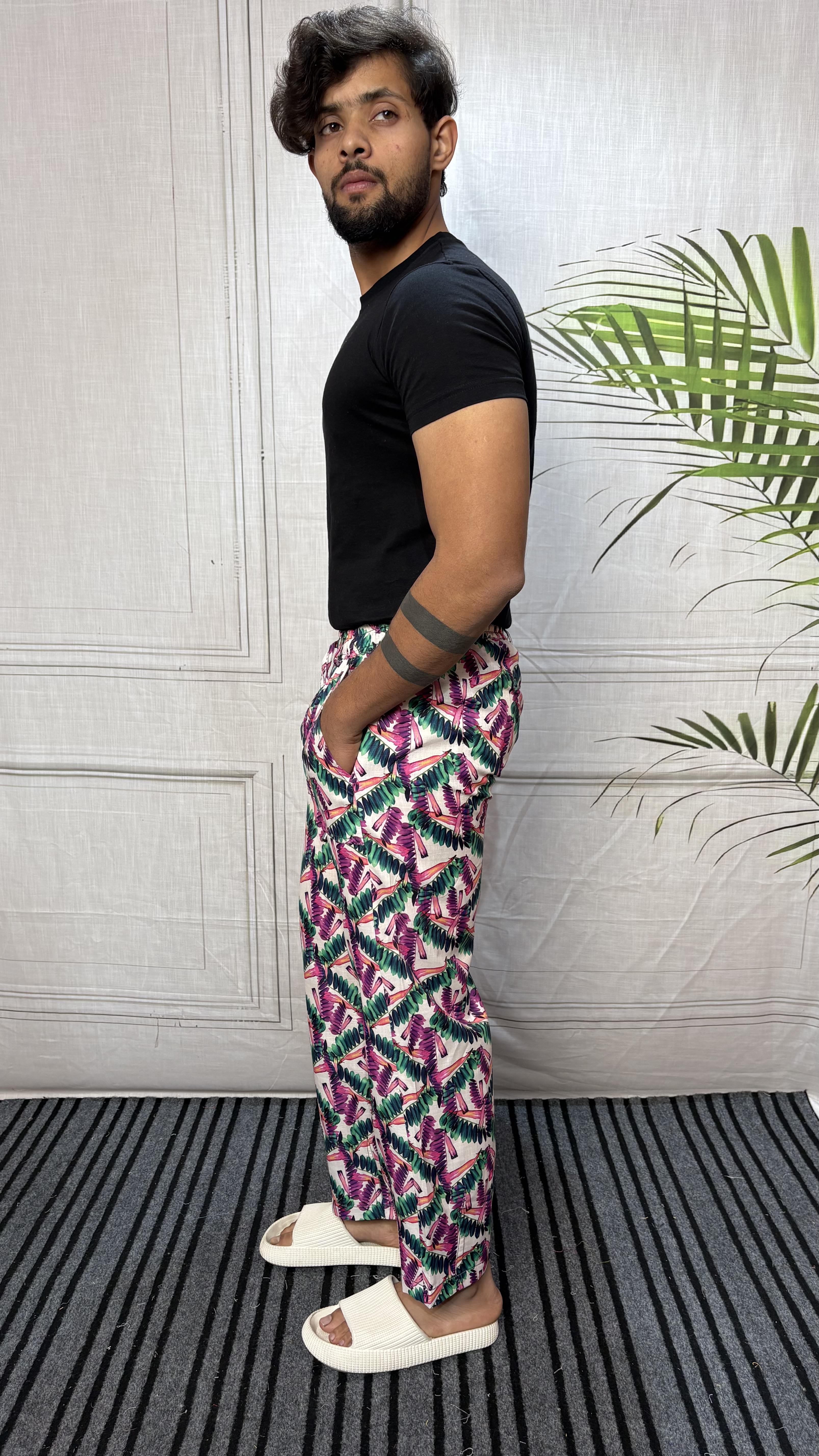 Men Tropical Leaf All Over Print