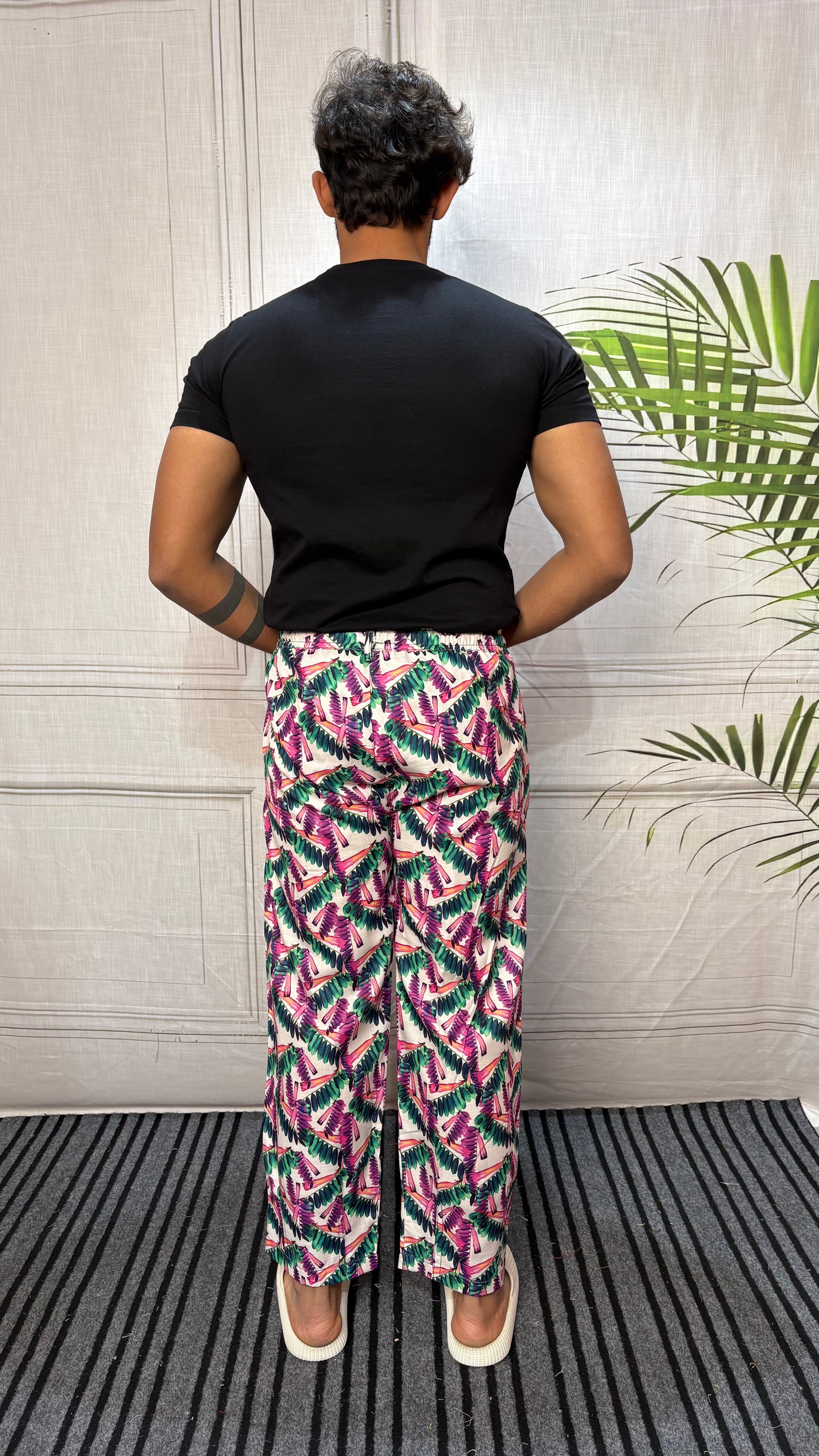 Men Tropical Leaf All Over Print