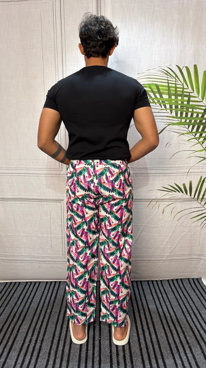 Men Tropical Leaf All Over Print