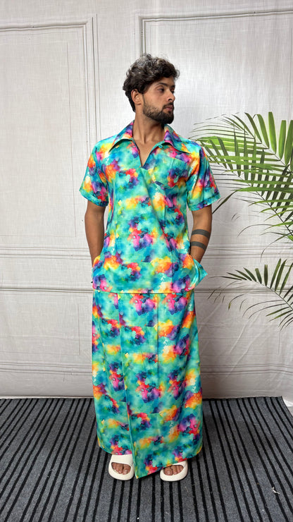 Men Watercolor Abstract Print pajamalungi