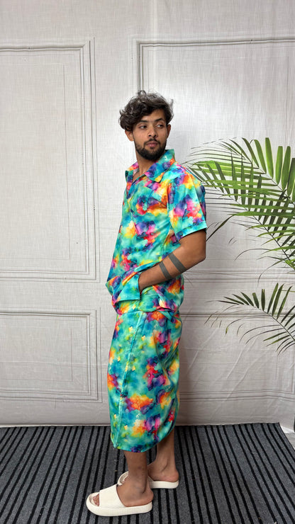 Men Watercolor Abstract Print pajamalungi