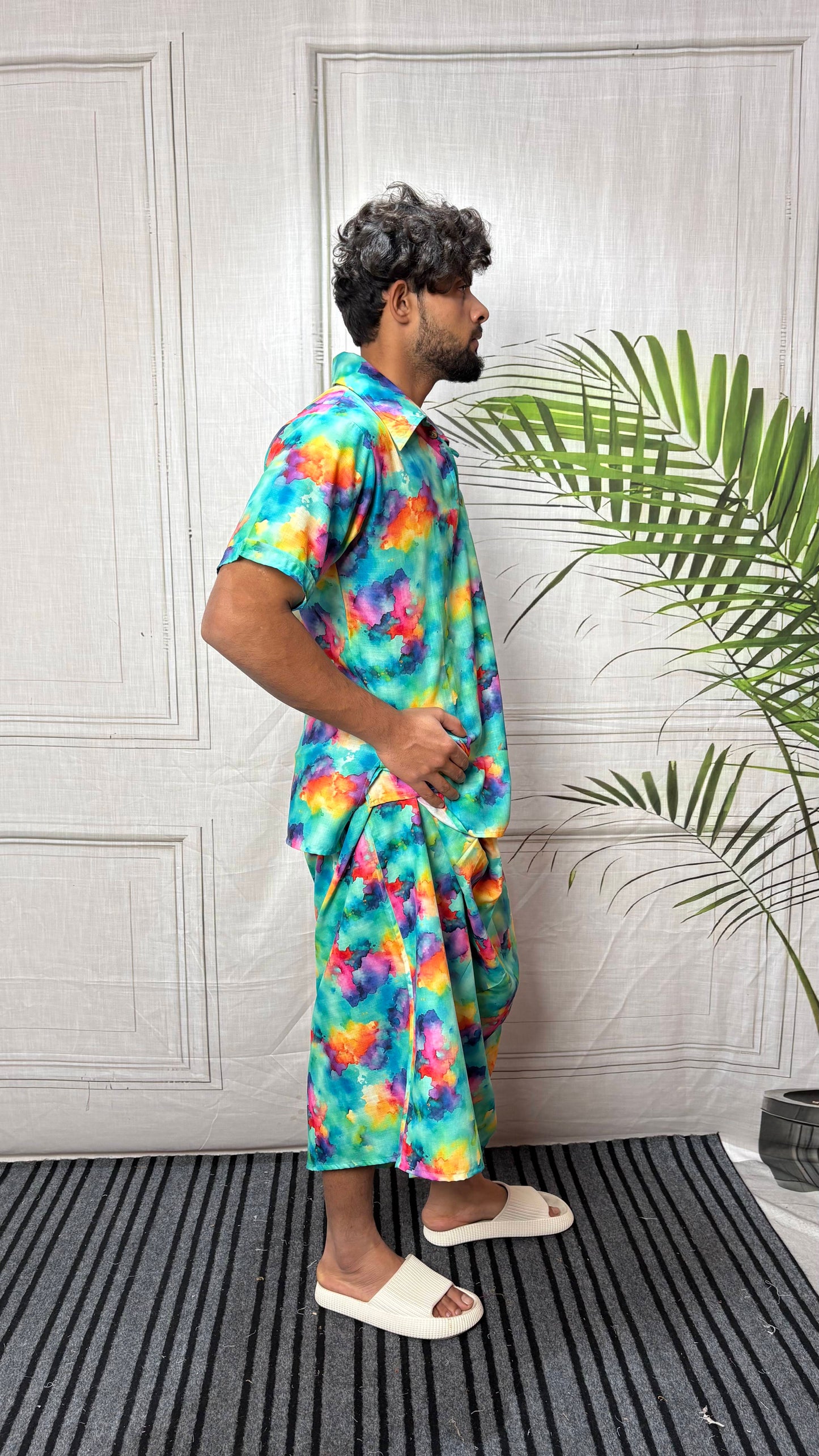Men Watercolor Abstract Print pajamalungi