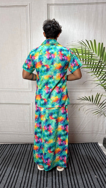 Men Watercolor Abstract Print pajamalungi
