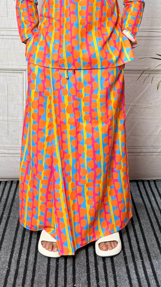 Men Retro Geometric Half-Moon Print Pajamalungi