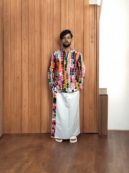 Men’s Abstract Design Casual Kurta