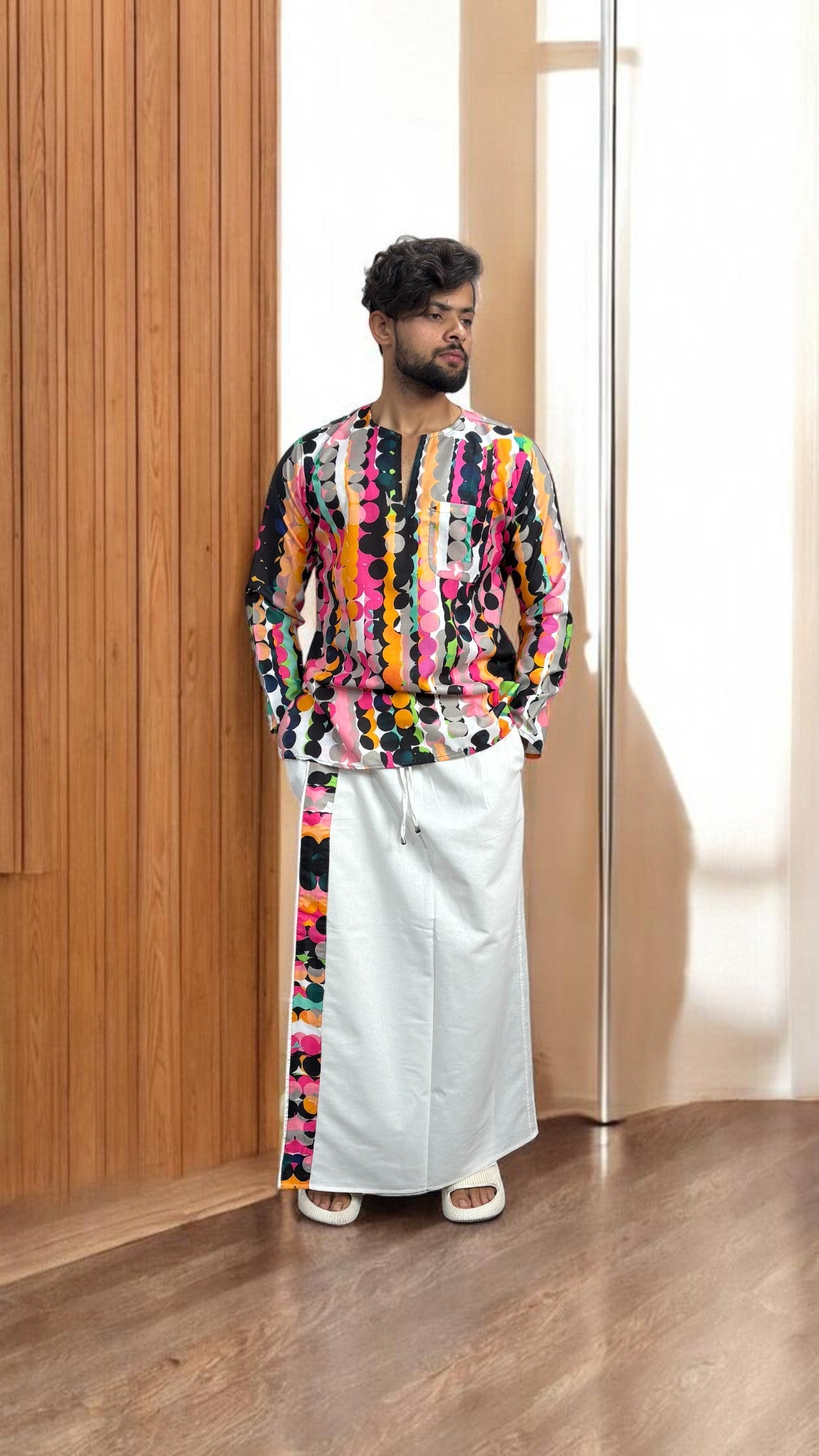 Men’s Abstract Design Casual Kurta