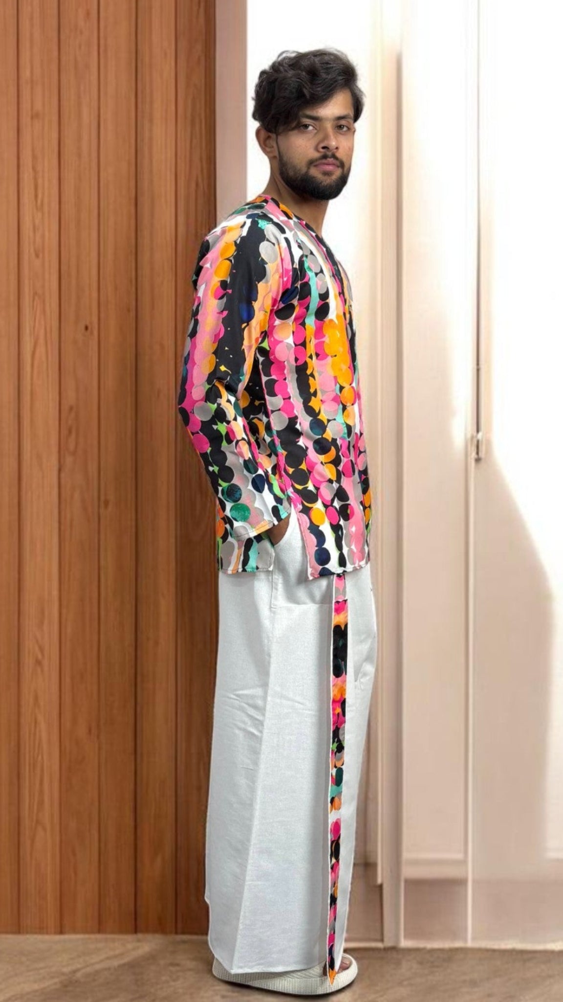 Men’s Abstract Design Casual Kurta