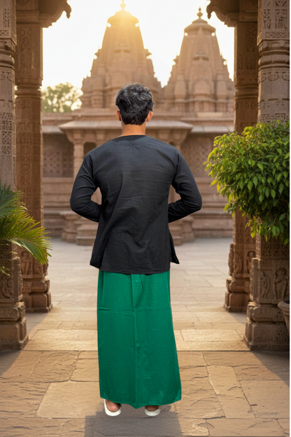 Men's Green Color With White Stripe Pajamalungi