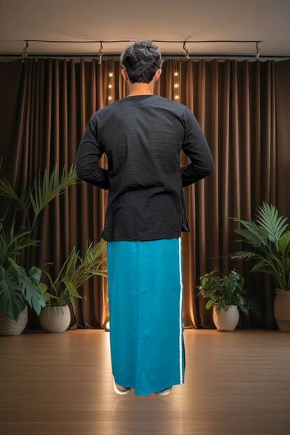 Men's Blue Color With White Stripe Pajamalungi