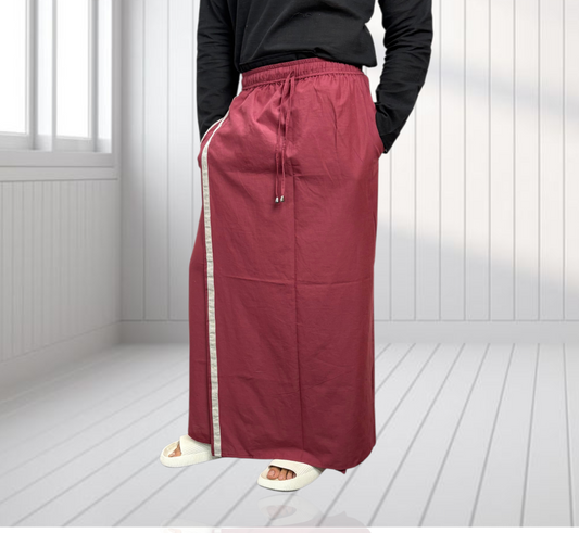 Men's Marron Color With Sliver Stripe Pajamalungi