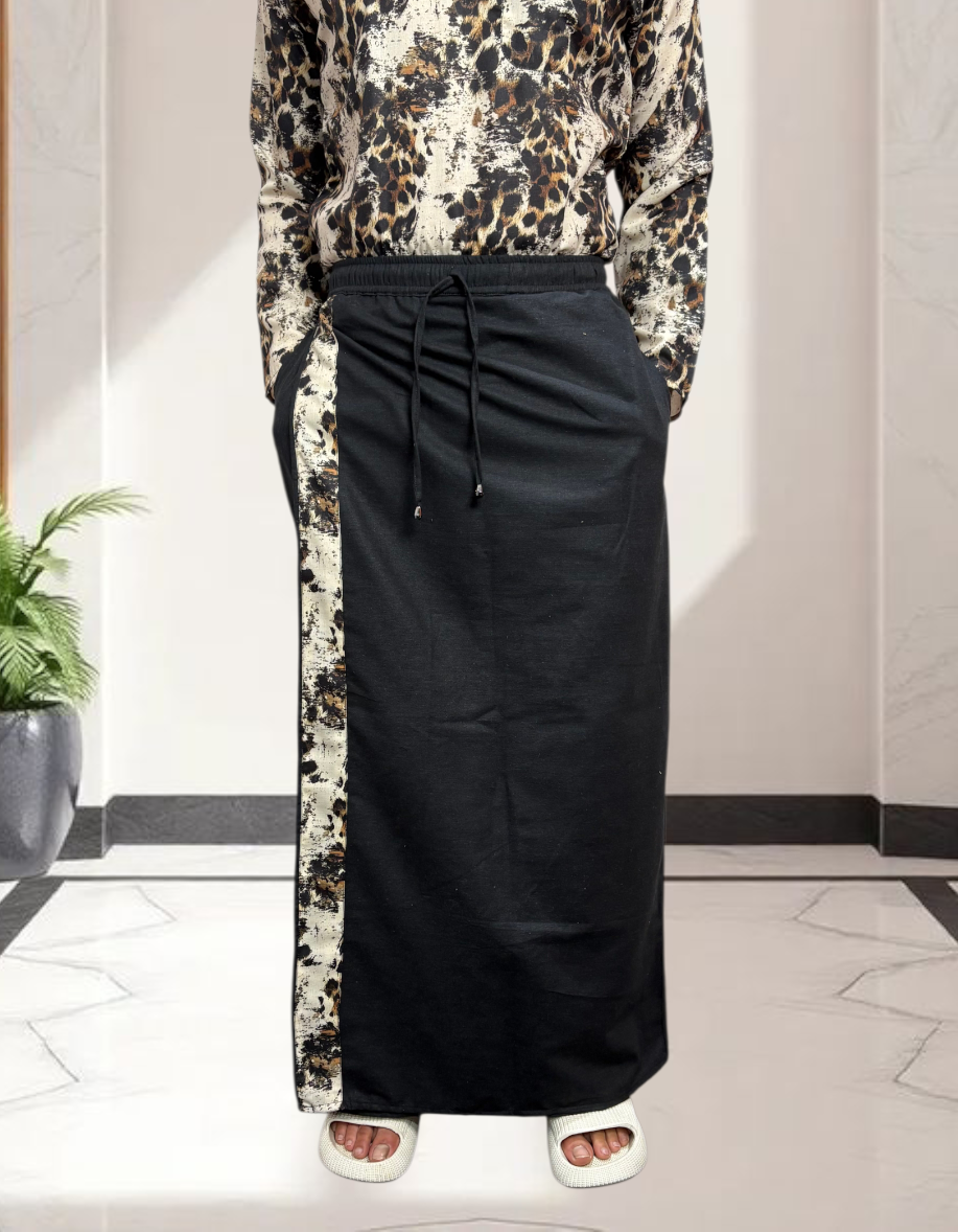 Abstract Leopard Texture Print Kurta