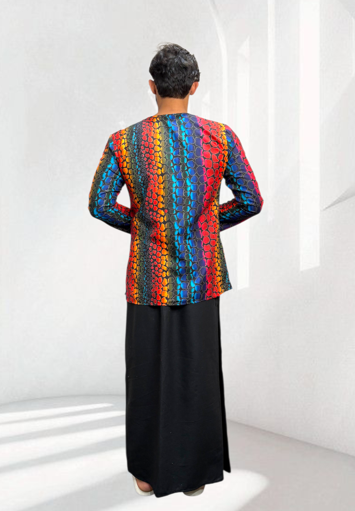 Men’s Abstract Printed Straight Kurta