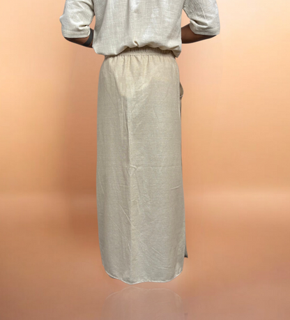 Men Beige Color  With Timeless Stripe Pajamalungi