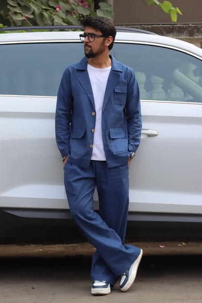 Denim Color Cotton Pajama