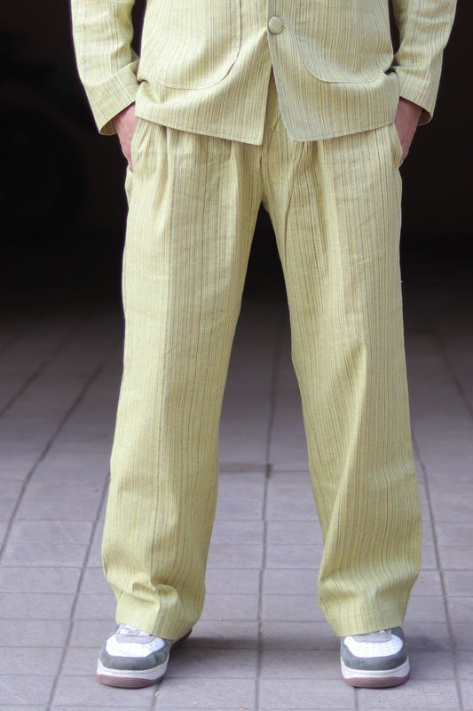 Yellow Stripe Cotton Pajama