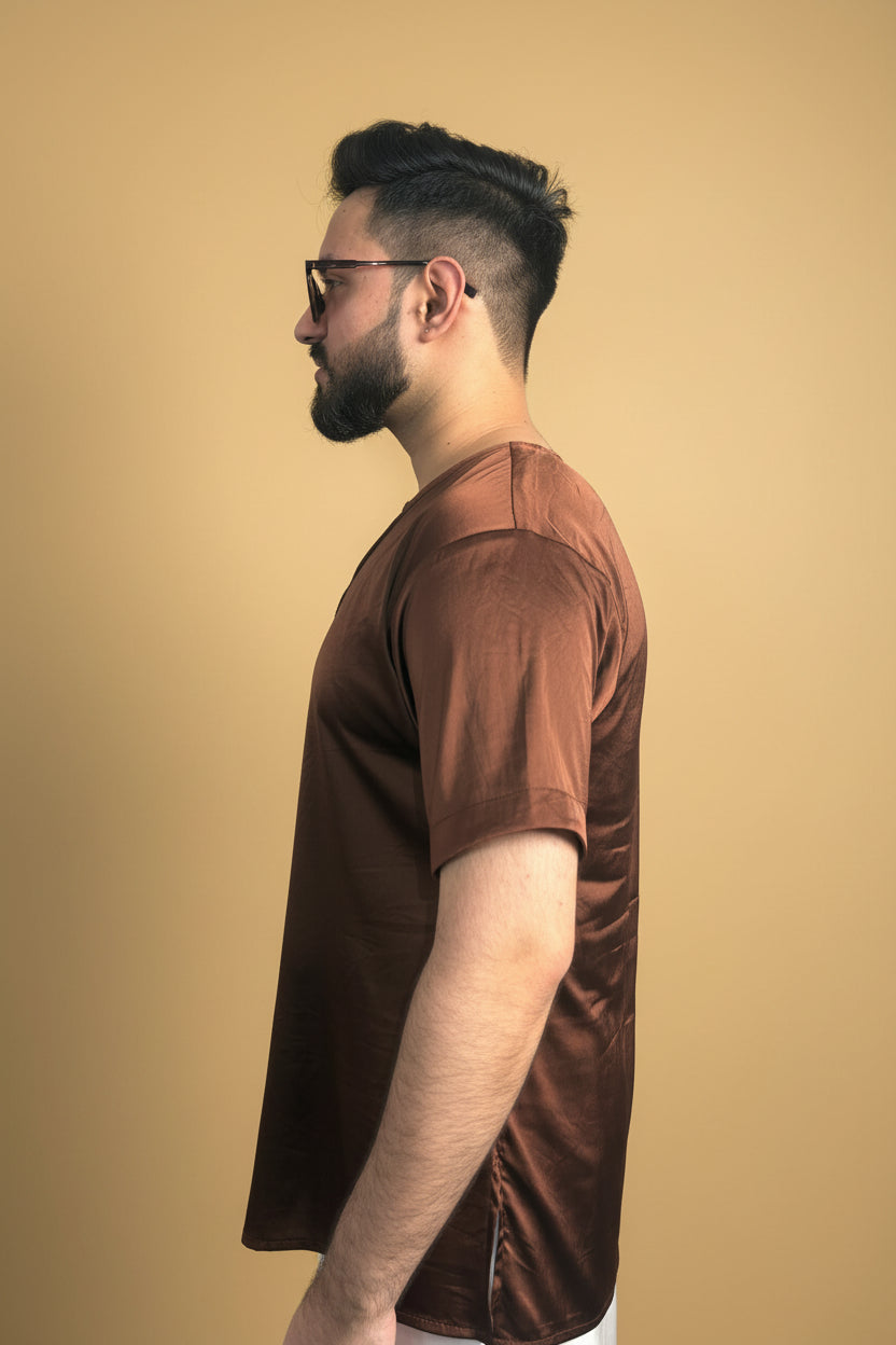 Men Brown Color Kurta