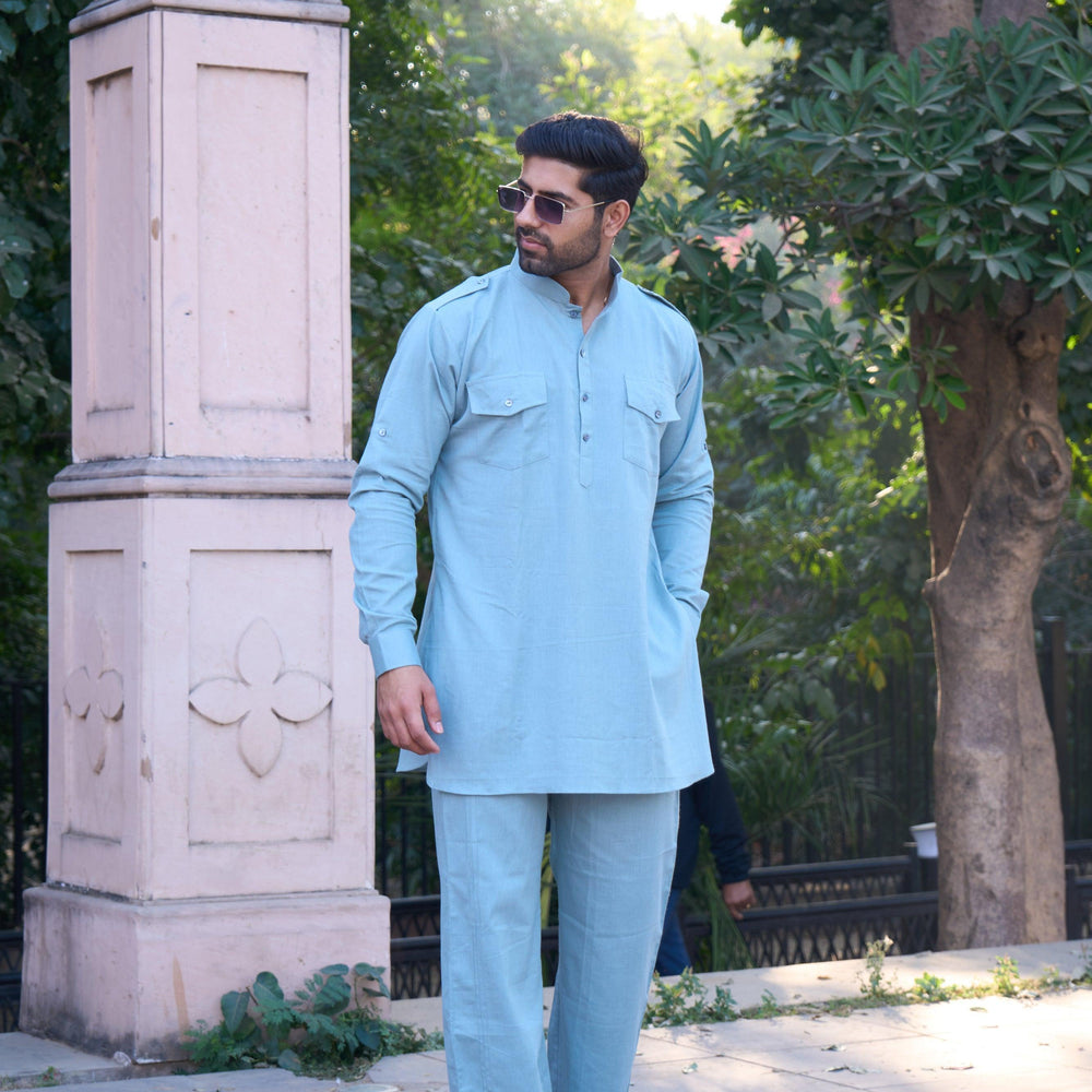 Light Blue Cotton Lining Pajama