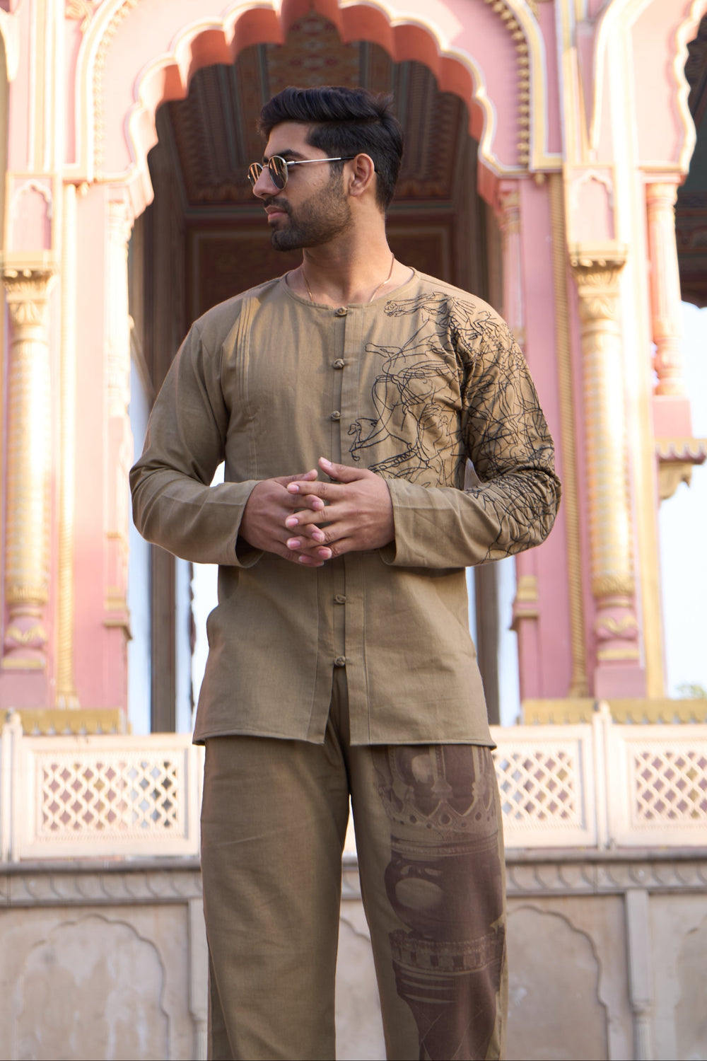 Brown Royal Cotton Kurta