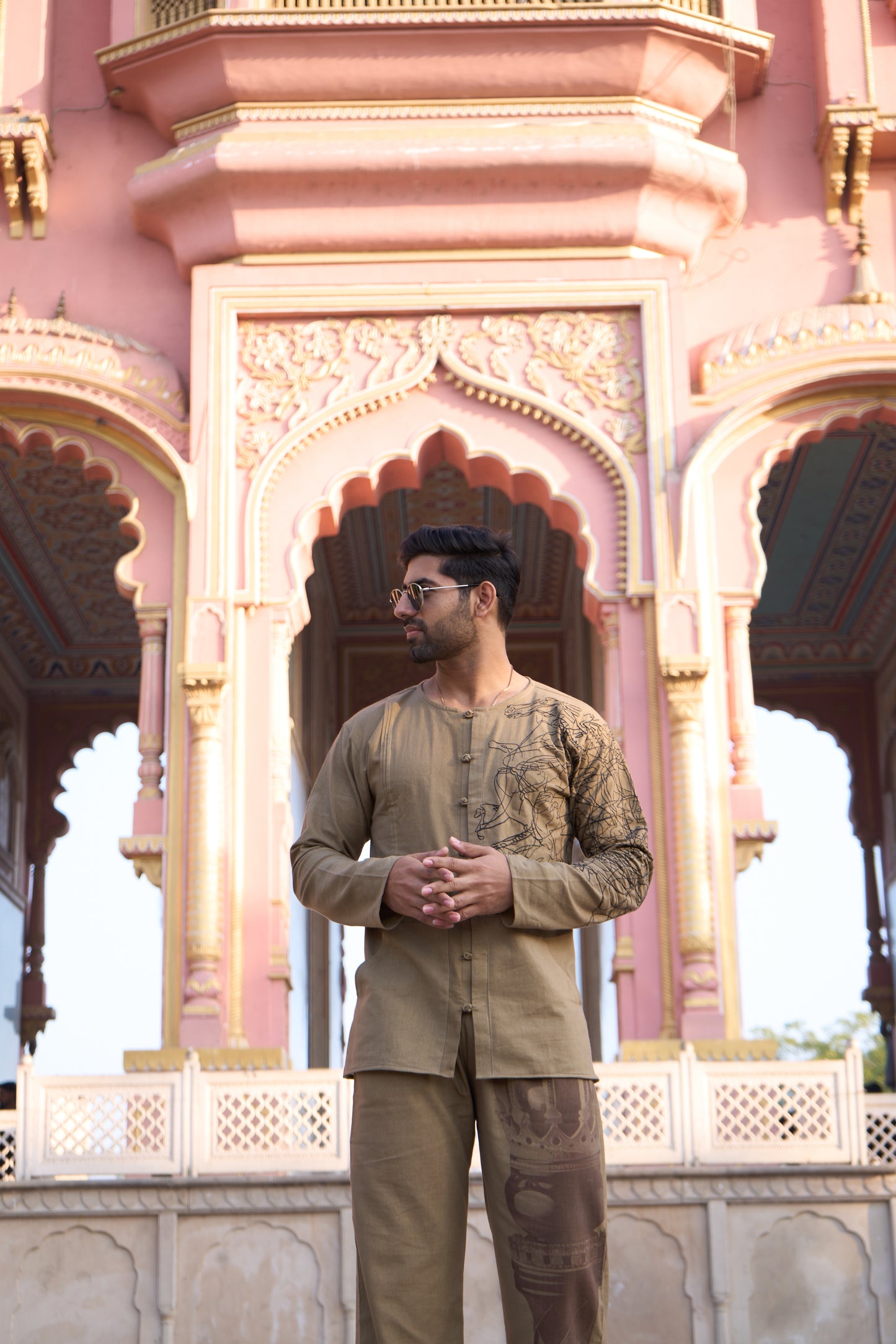 Brown Royal Cotton Kurta & Pajama Set