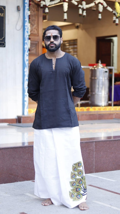 Peacock Print PajamaLungi