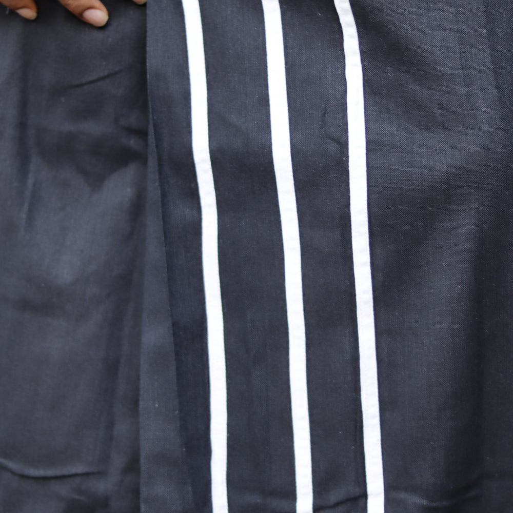 
                      
                        Black&White Stripe Kurta And Black Pajama Lungi Set
                      
                    