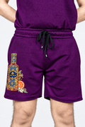 Men’s Purple Graphic Print Shorts