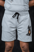 Men’s Light Grey Graphic Printed Shorts